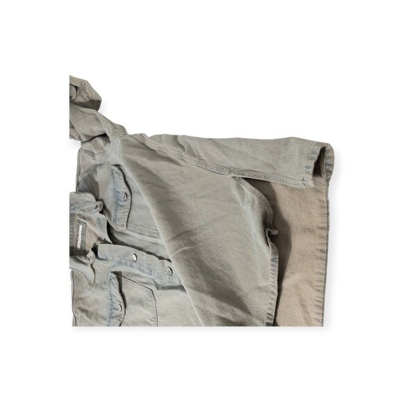 We The Free Button Down Denim Shacket SZ S Boho Western Shirt Baggy - Picture 6 of 12